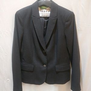 Calvin Klein Gray blazer w/chrome Buttons size 10